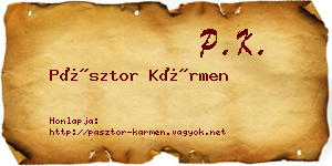 Pásztor Kármen névjegykártya